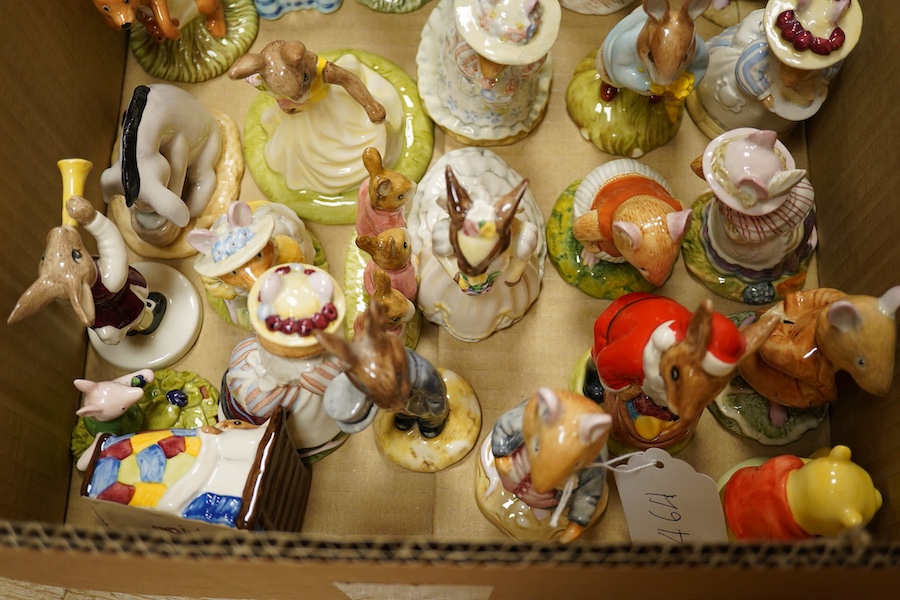 A collection of Royal Doulton figures Beatrix Potter character figures and boxed miniature figures. (2)